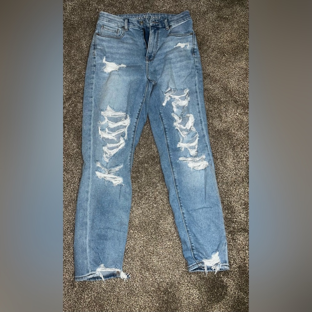 American Eagle ripped skinny stretch jeans